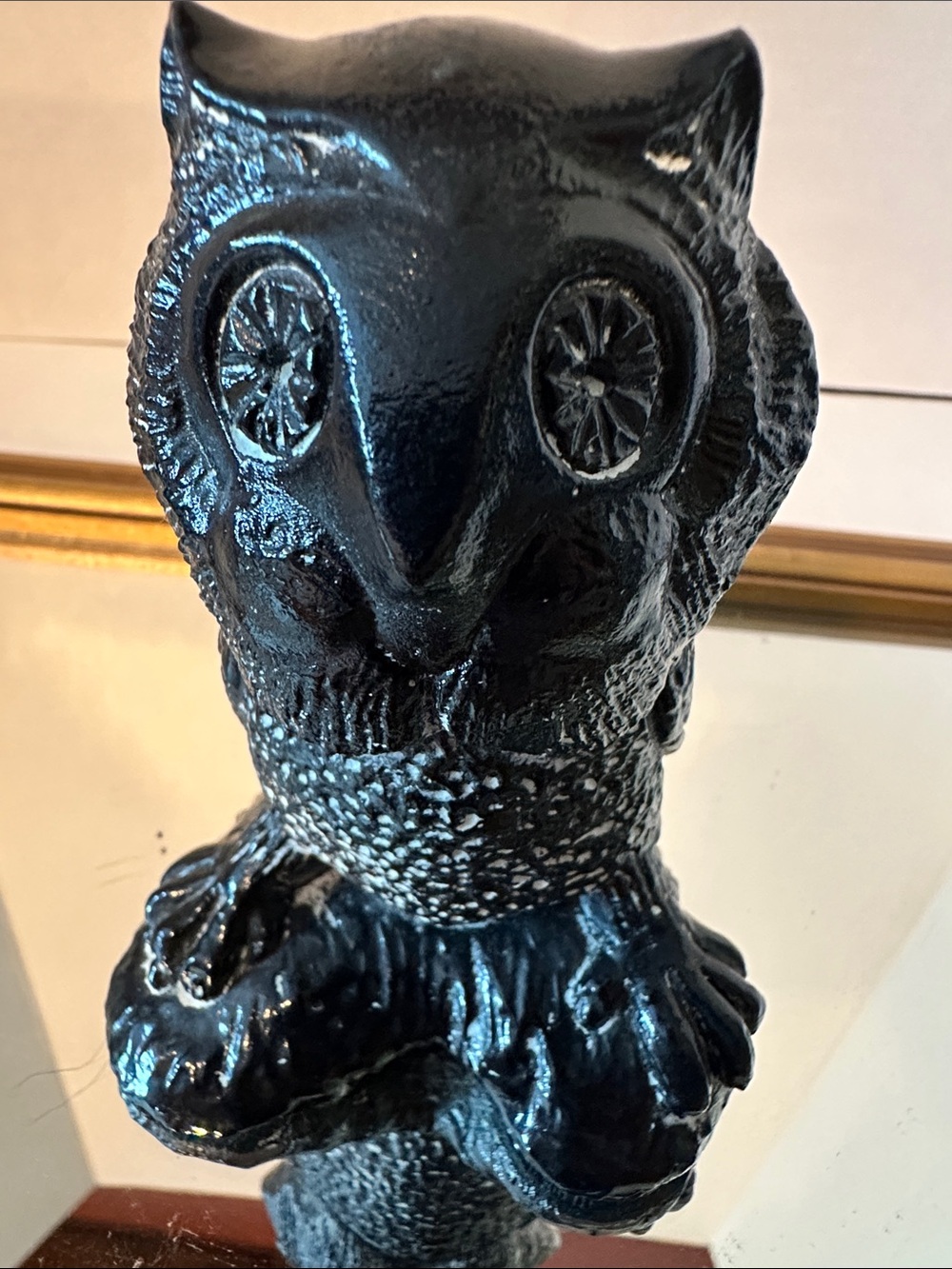 Vintage Owl Sculpture Home Art Figurine